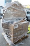 1 x Assorted Pallet Job Lot - Large Round Teak Garden Table and Four Lilley Bar Stools in Black
