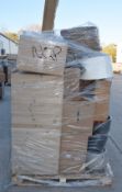 1 x Assorted Pallet Job Lot - Coffee Table, Planters, Dog Bed, Lights, Lounger, Bistro Tables & More