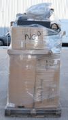 1 x Assorted Pallet Job - Bistro Chairs, Bar Stools, Planters, Dog Bed, Drying Racks, Lights & More!