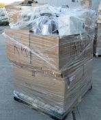 1 x Assorted Pallet Job Lot - Coffee Table, Pendant Light, Lilley Bar Stools, Garden Planters & More