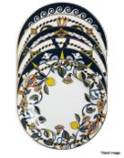 1 x LA DOUBLEJ Set Of 5 Vesuvio Dessert Plates (20Cm) - Original Price £390.00 - Ref: HNB758/