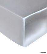 1 x GINGERLILY Silk King Fitted Sheet (150Cm X 200Cm) In Silver Grey - Original Price £435.00 - Ref: