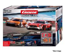 1 x CARRERA Digital 132 Race To Victory Set With Mercedes Amg & Audi Cars - Original Price £399.00 -