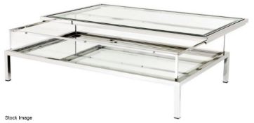 1 x EICHHOLTZ 'Harvey' Luxury Rectangular Coffee Table (S/Steel Frame Only) - Original Price £3,995