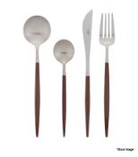 1 x CUTIPOL Goa 24-Piece Cutlery Set In Brushed Brown - Original Price £330.00 - Ref: HNB760/
