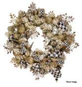 1 x MACKENZIE CHILDS Glam Up 71cm Illuminated Wreath - Original Price £689.00 - Ref: HNB800/