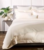 1 x CELSO DE LEMOS Prince 101 Naturel King Bedspread 245X255Cm - 100% Egyptian Cotton - Original
