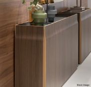 1 x LIGNE ROSET 'Utopia' Designer 4-Door Sideboard in a Walnut Finish - Original Price £6,169