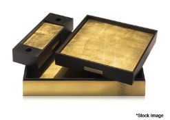 1 x POSH TRADING COMPANY Gold Leaf Matbox (Set Of 8) - Original Price £1,270.00 - Ref: HNB743/