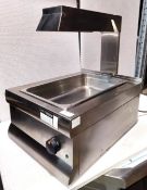 1 x Lincat Silverlink Electric Counter-top Chip Scuttle with Overhead Gantry - Model CS4/G