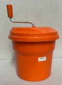 1 x Dynamic Manual Salad Spinner for Commercial Kitchens - Dimensions: H45 x W35 x D35 cms