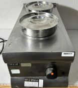1 x Lincat BS3 Twin Pot Baine Marie - Full Stainless Steel Constuctions - Includes Pots and Lids
