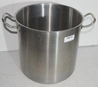 1 x Large Prepara Stainless Steel Cooking Pan with Handles - Size: H29 x W29.5 cms
