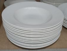 27 x Churchill Wide Rim Porcelain Bowls - Sizes Include 25cm, 28cm and 30cm