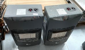 2 x Greengear Baltik Infrared 4.2kW Gas Heaters - Freestanding Portable Design