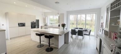 1 x Luxury Bespoke Fitted Kitchen with Central Island, Granite Worktops and Branded Appliances -