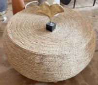 1 x Seagrass Wicker Woven Rope Coffee Table - Original Price £500.00
