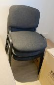 3 x Stackable Chairs with Upholstered Backs and Seats - CL1057 - NO VAT ON THE HAMMER - Location: