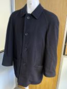 1 x DICAPRIO Men's Pure New Wool Coat in Navy - Size: UK40R - Ref: LB514 - CL1020 - NO VAT ON THE