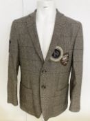1 x DESIGUAL Men's 'Classic' Blazer Jacket in Brown - Size: EU52 - Ref: LB530 - CL1020 - NO VAT ON