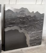1 x Original Abstract Media Art on Canvas - Dimensions: 92 x 92cm - Original Price £350.00 -