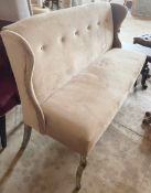 1 x Bespoke Velvet Upholstered 1.8-Metre Wingback Sofa - Original Price £850.00 - Crafted in the