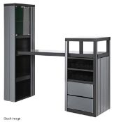 1 x Gloss Black 2-Metre Long Bar Unit with Display Storage - Original RRP £2,295.00