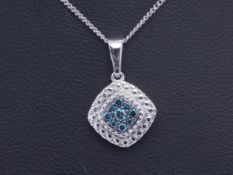 9ct White Gold Diamond Pendant 0.15 Carats