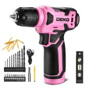 RRP £34.87 DEKOPRO Grey Cordless Drill Driver Kit 20V Electric