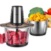 RRP £46.08 Food Processors with 2 Large Bowls (3L+3L)