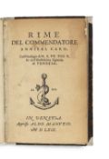 Annibale Caro. Rime del commendatore