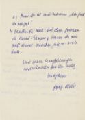 Gottfried Benn. Eigenhändiger Brief