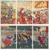 Chikanobu, Set of 2, Bijinga, Japanese Prints