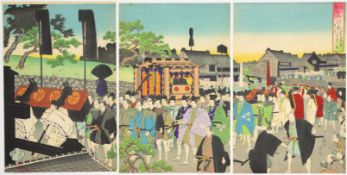 Chikanobu, Ueno, Daimyo Procession, Japanese Art