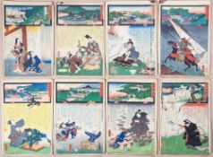 Toyokuni III, Set of 28 Japanese Prints, Pilgrimage
