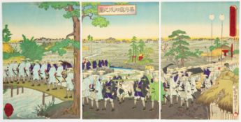 Kunisada III, Edo Shogunate, Procession, Print