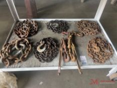 (6) CHAINS & (2) SNAP BINDERS