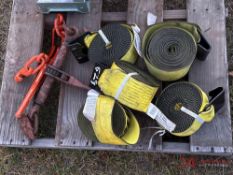 (5) STRAPS AND (2) BINDERS