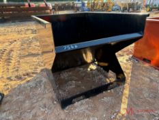 UNUSED TRASH HOPPER SKID STEER ATTACHMENT