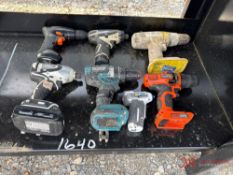 (7) VARIOUS CORDLESS TOOLS