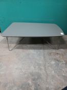Wooden Coffee Table With Metal Legs - Grey