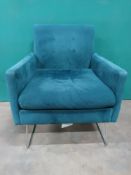 Office Fabric Lounge Chair - Blue