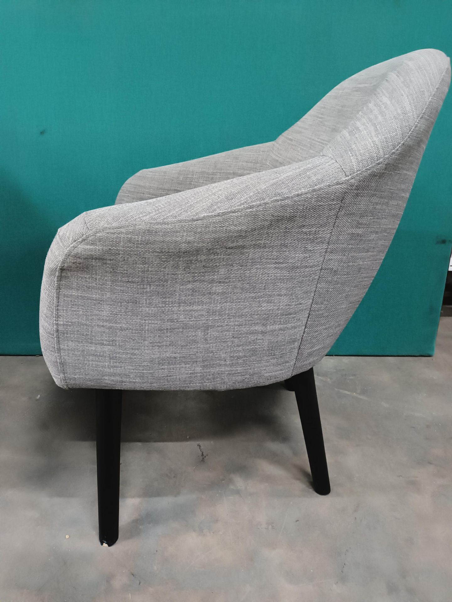 2 x Fabric Office Armchairs - Stone Grey - Image 3 of 6