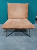 Cocoon Fabric Lounge Chair - Light Brown