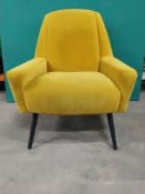 Office Fabric Lounge Chair - Seventies Yellow
