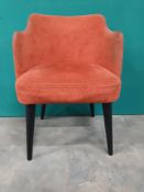Fabric Office Amchair - Burnt Orange