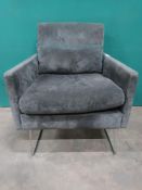 Fabric Office Lounge Arm Chair - Grey