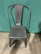 8 x Grey Metal Dining Chairs