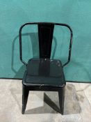 10 x Black Metal Dining Chairs