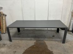 Large Rectangular Metal Dining Table *Scratched As Seen In Photos*